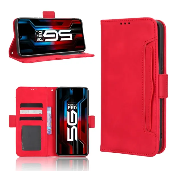 SLOT Peňaženkový obal pre Infinix Note 12 / Note 12 Pro 5G červený