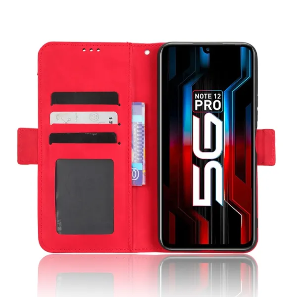 SLOT Peňaženkový obal pre Infinix Note 12 / Note 12 Pro 5G červený