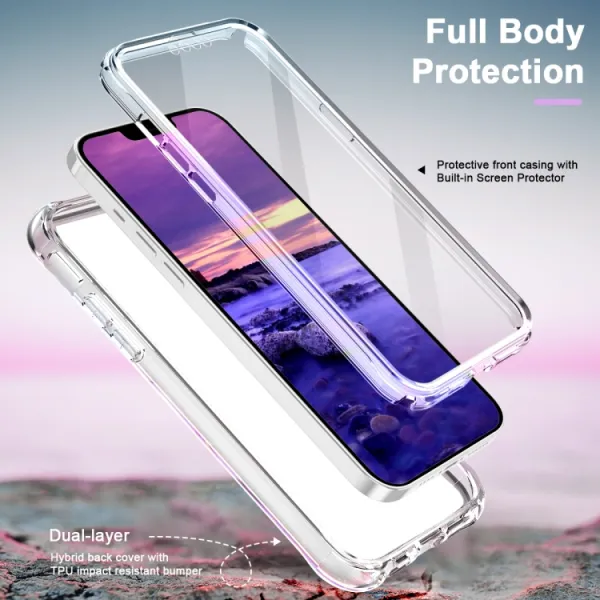 DUAL MARBLE Odolný kryt Apple iPhone 14 Plus FLOWERS