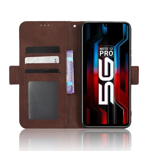 SLOT Peňaženkový obal pre Infinix Note 12 / Note 12 Pro 5G hnedý