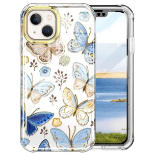 DUAL MARBLE Odolný kryt Apple iPhone 14 Plus BUTTERFLIES