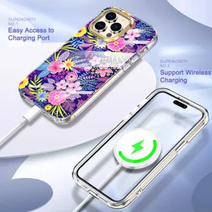 DUAL MARBLE Odolný kryt Apple iPhone 14 Pro Max FLOWERS
