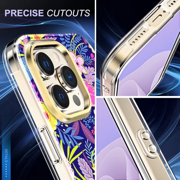 DUAL MARBLE Odolný kryt Apple iPhone 14 Pro Max FLOWERS