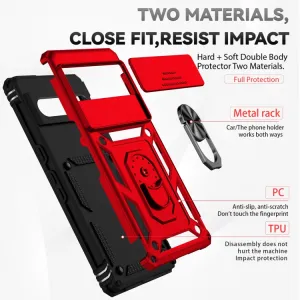 RING CAMERA Obal s držiakom pre Google Pixel 7 Pro červený