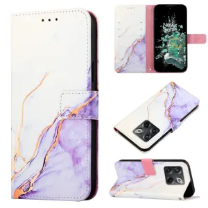 ART MARBLE Peňaženkový kryt OnePlus 10T 5G WHITE PURPLE