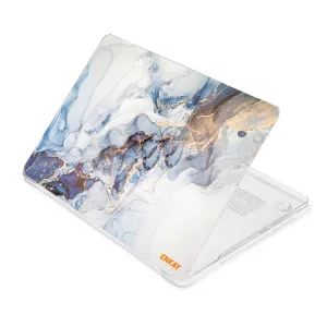 ENKAY MARBLE Puzdro pre MacBook Air 13 (M2 / M3 / M4) A2681 / A3113 / A3240 LIGHT BLUE