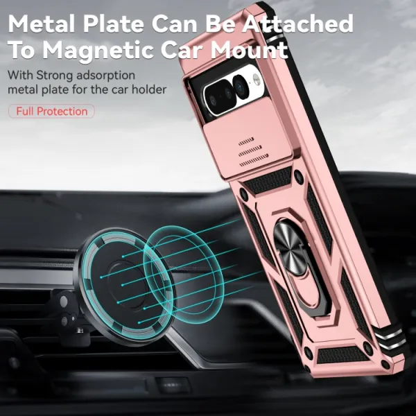 RING CAMERA Obal s držiakom pre Google Pixel 7 Pro ružový