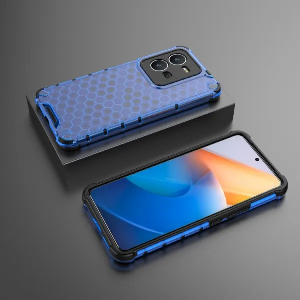 HONEYCOMB Ochranný kryt Vivo X80 Lite 5G modrý