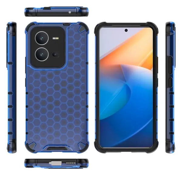 HONEYCOMB Ochranný kryt Vivo X80 Lite 5G modrý