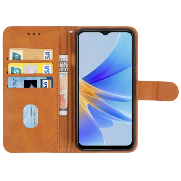 SMOOTH Peňaženkové puzdro pre Oppo A17 hnedé