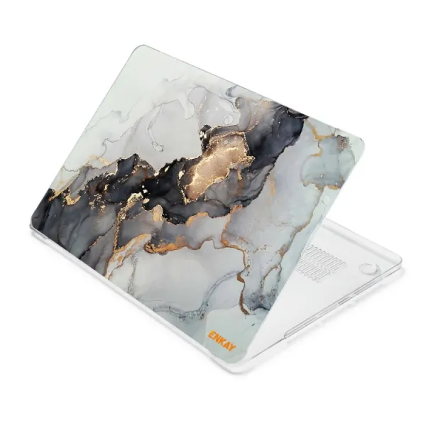 ENKAY MARBLE Puzdro pre MacBook Air 13 (M2 / M3 / M4) A2681 / A3113 / A3240 GREY