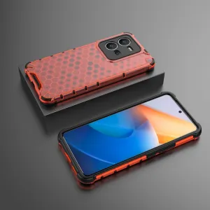 HONEYCOMB Ochranný kryt Vivo X80 Lite 5G červený