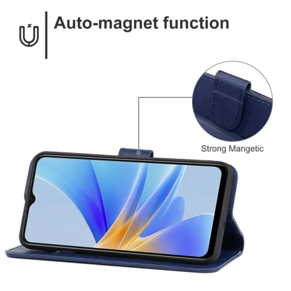 SMOOTH Peňaženkové puzdro pre Oppo A17 modré