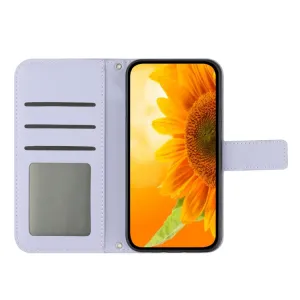 ART SUNFLOWER Peňaženkový obal pre Honor X6a fialový