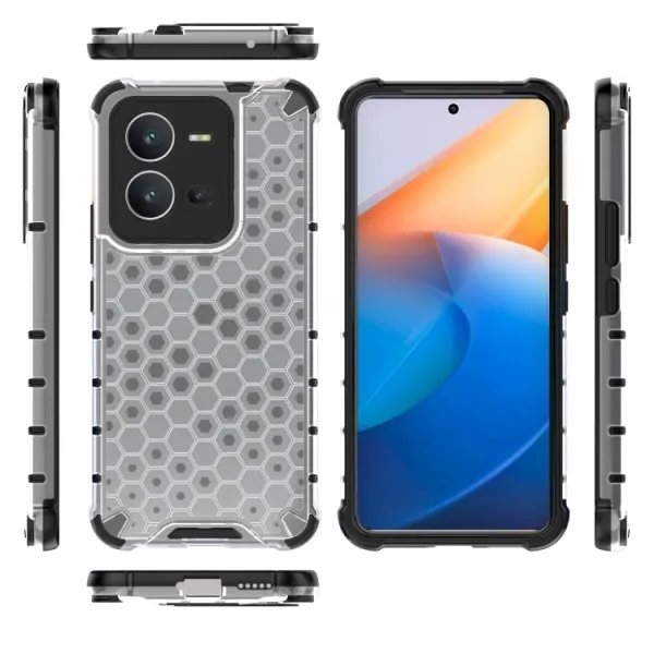HONEYCOMB Ochranný kryt Vivo X80 Lite 5G biely