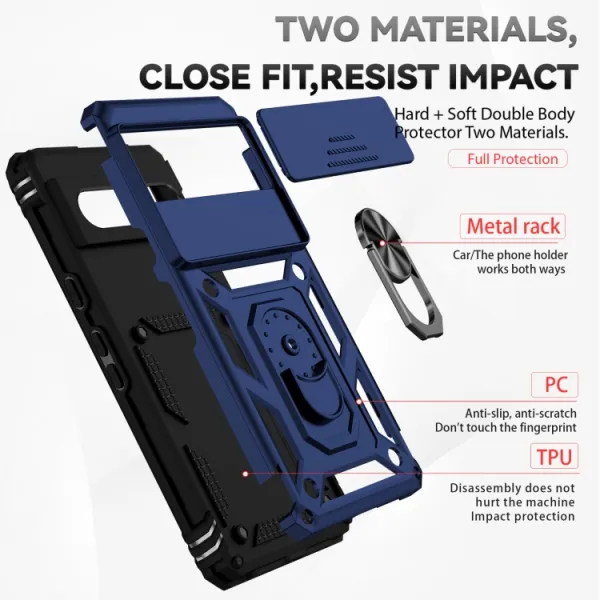 RING CAMERA Kryt s držiakom pre Google Pixel 7 modrý