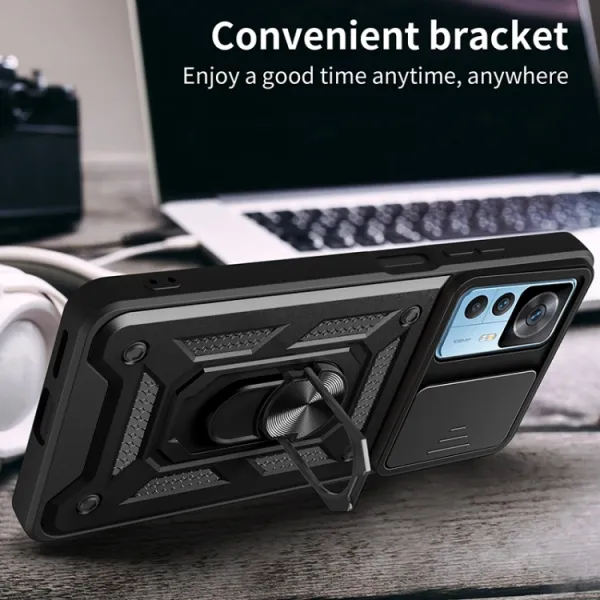 RING CAMERA Kryt s držiakom pre Xiaomi 12T / 12T Pro červený