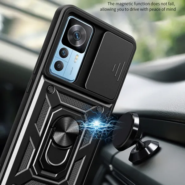 RING CAMERA Kryt s držiakom pre Xiaomi 12T / 12T Pro červený