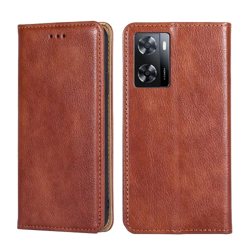 MAGNETIC Zaklápacie puzdro Oppo A57s hnedé