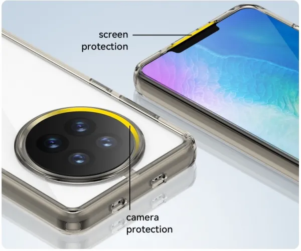CRYSTAL Ochranný kryt pre Huawei Mate 50 Pro šedý