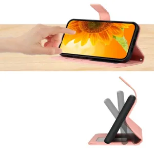 ART SUNFLOWER Peňaženkové puzdro s remienkom Oppo A17 ružové