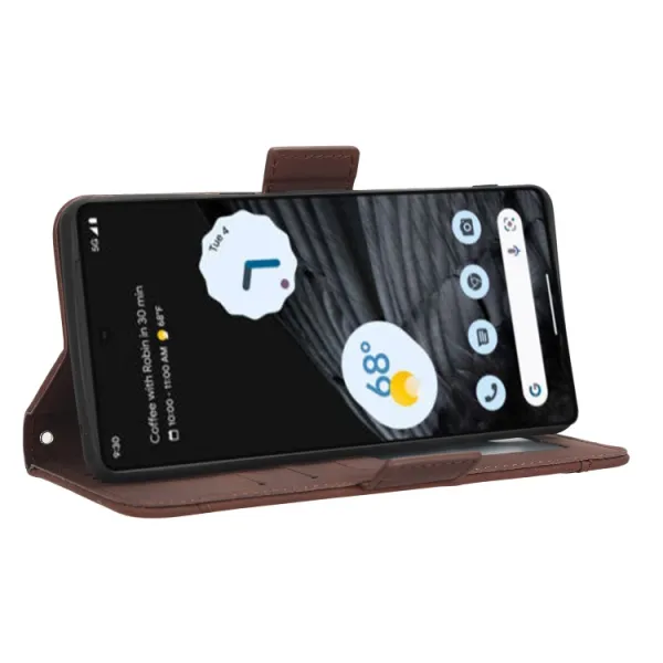 SLOT Peňaženkový obal pre Google Pixel 7 Pro hnedý