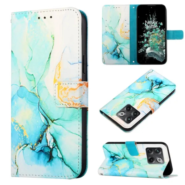 ART MARBLE Peňaženkový kryt OnePlus 10T 5G GREEN