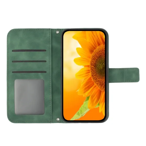 ART SUNFLOWER Peňaženkový obal pre Honor X6a zelený