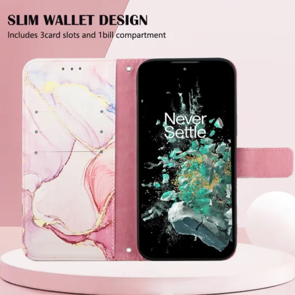 ART MARBLE Peňaženkový kryt OnePlus 10T 5G ROSE GOLD