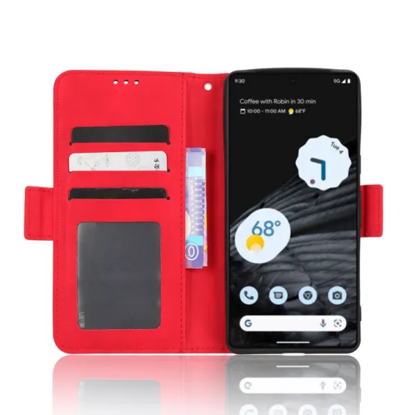 SLOT Peňaženkový obal pre Google Pixel 7 Pro červený