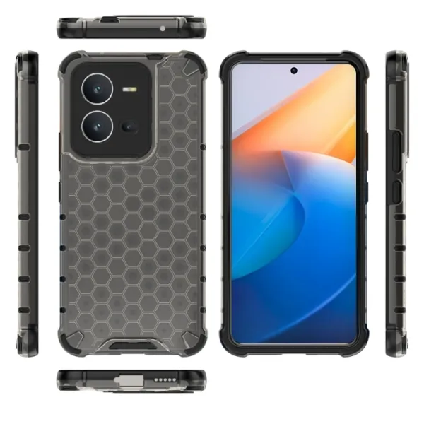 HONEYCOMB Ochranný kryt Vivo X80 Lite 5G čierny