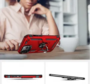 RING Obal s držiakom pre Apple iPhone 14 Pro červený