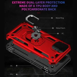 RING Obal s držiakom pre Apple iPhone 14 Plus červený