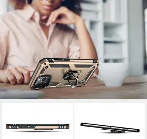 RING Obal s držiakom pre Apple iPhone 14 Pro zlatý