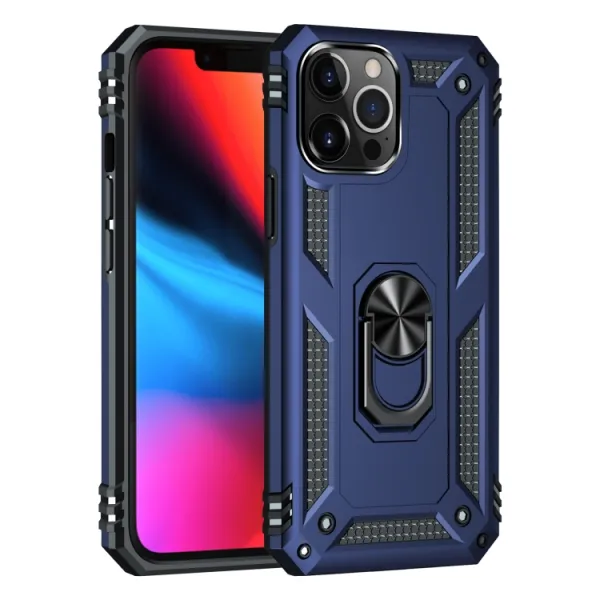 RING Obal s držiakom pre Apple iPhone 14 Pro modrý