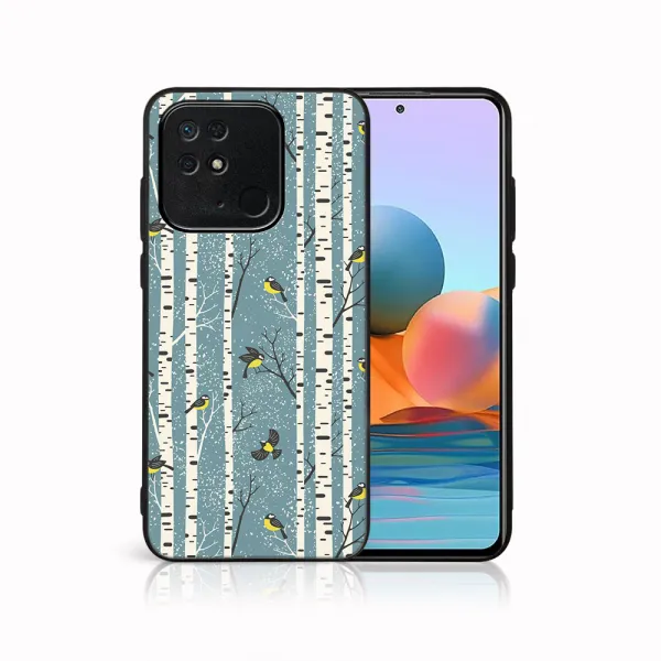 MY ART Kryt s vianočným dizajnom Xiaomi Redmi 10C BIRCH (072)