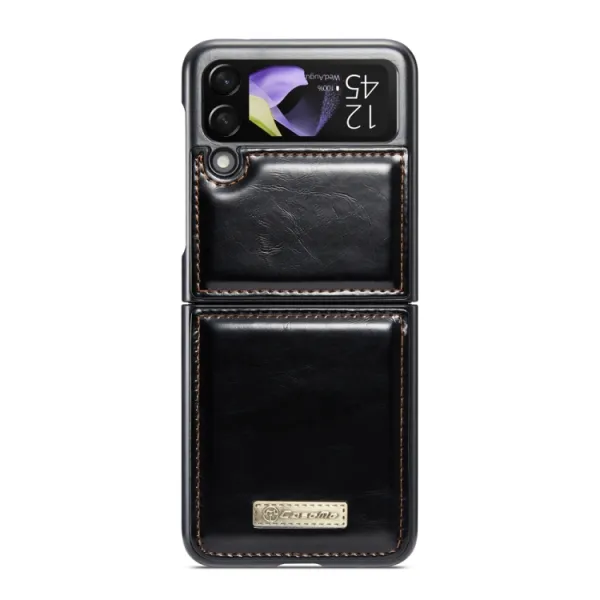 CASEME LEATHER Plastový kryt Samsung Galaxy Z Flip4 5G čierny