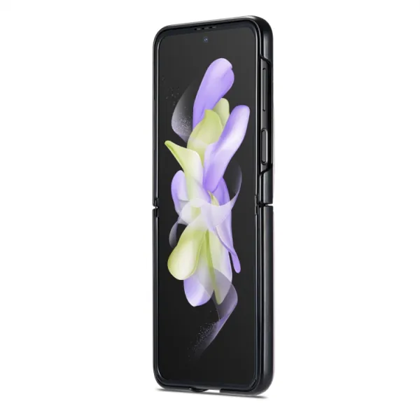 CASEME LEATHER Plastový kryt Samsung Galaxy Z Flip4 5G čierny