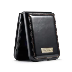 CASEME LEATHER Plastový kryt Samsung Galaxy Z Flip4 5G čierny