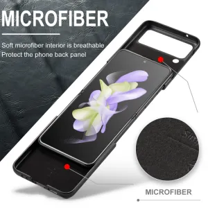 CASEME LEATHER Plastový kryt Samsung Galaxy Z Flip4 5G čierny