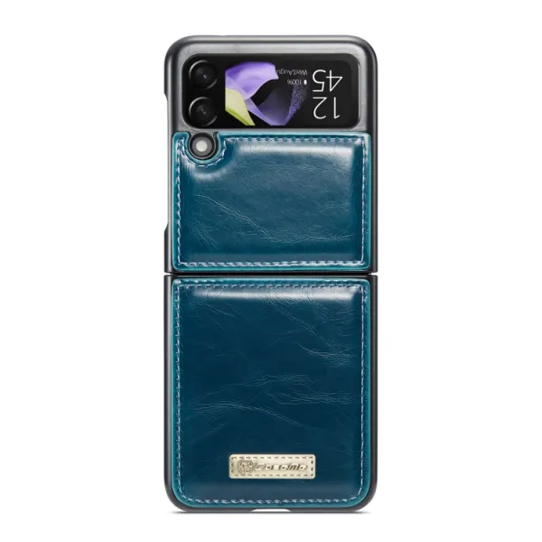 CASEME LEATHER Plastový kryt Samsung Galaxy Z Flip4 5G modrý