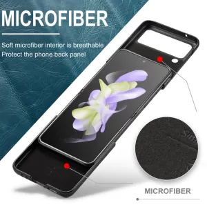 CASEME LEATHER Plastový kryt Samsung Galaxy Z Flip4 5G modrý