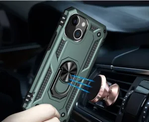 RING Obal s držiakom pre Apple iPhone 14 zelený