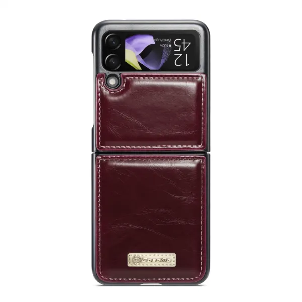 CASEME LEATHER Plastový kryt Samsung Galaxy Z Flip4 5G červený