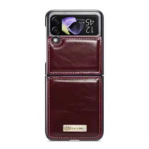 CASEME LEATHER Plastový kryt Samsung Galaxy Z Flip4 5G červený