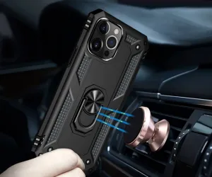 RING Obal s držiakom pre Apple iPhone 14 Pro Max čierny