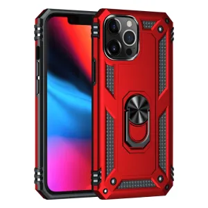 RING Obal s držiakom pre Apple iPhone 14 Pro Max červený