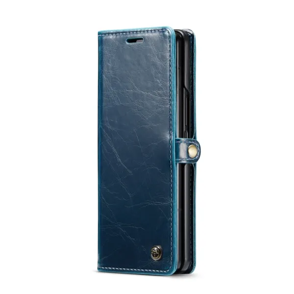 CASEME LEATHER Plastový kryt Samsung Galaxy Z Fold4 5G modrý