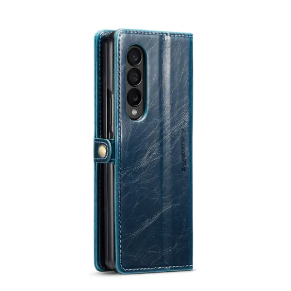 CASEME LEATHER Plastový kryt Samsung Galaxy Z Fold4 5G modrý