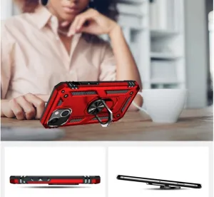 RING Obal s držiakom pre Apple iPhone 14 Plus červený